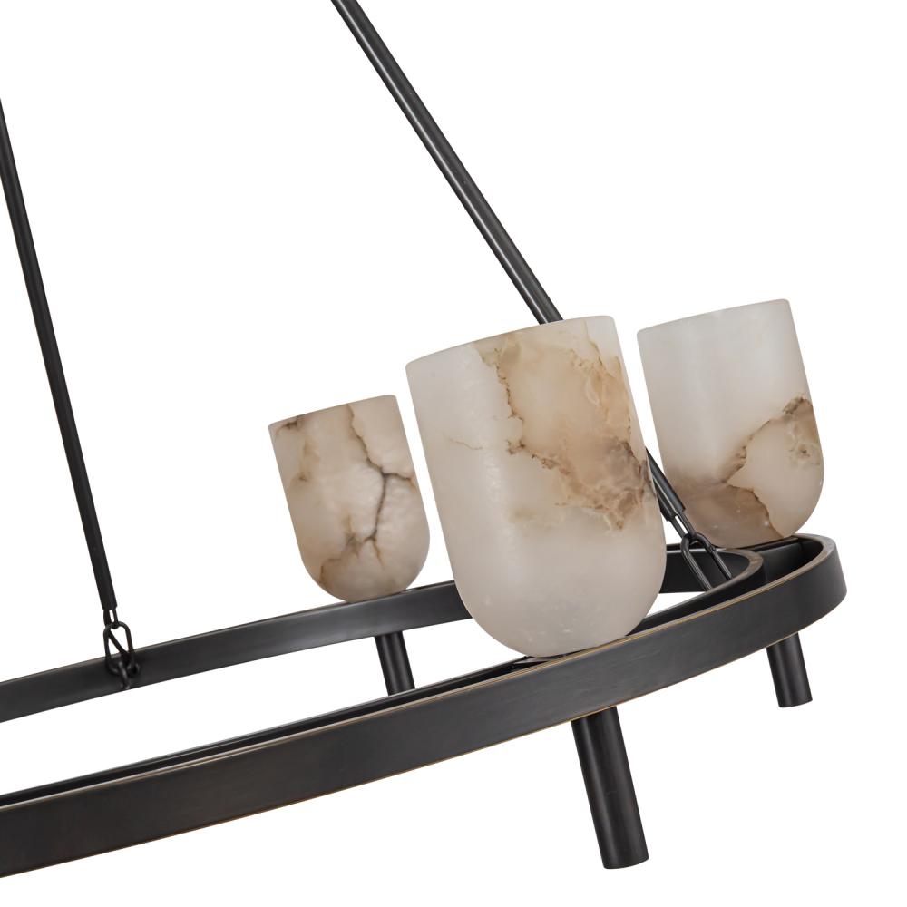 ALORA Lighting CH338632UBAR Chandeliers, Urban Bronze/Alabaster