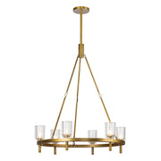 ALORA Lighting CH338632VBCC Chandeliers, Clear Crystal/Vintage Brass