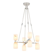 ALORA Lighting Lucian CH338822PNAR Chandelier, Polished Nickel/Alabaster