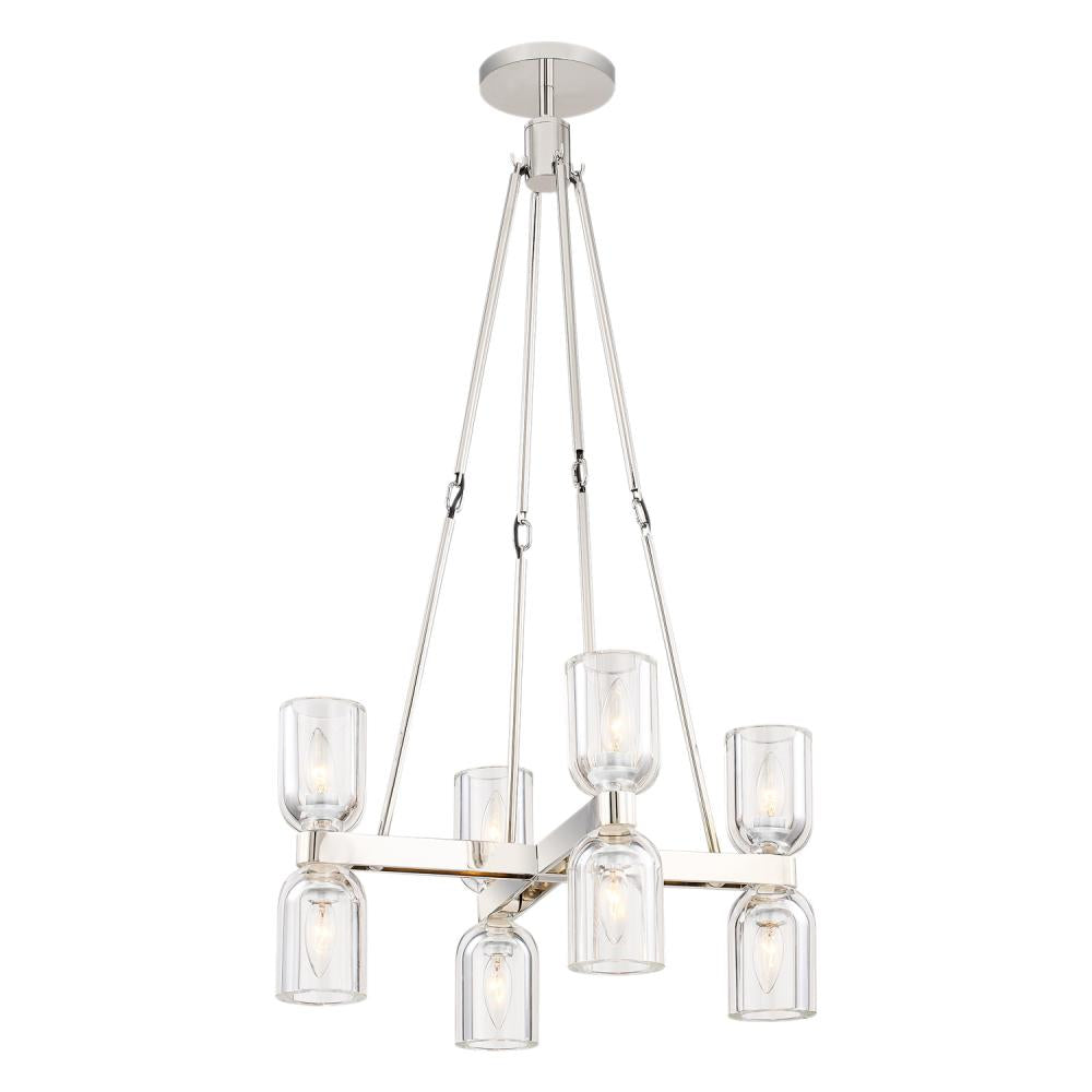 ALORA Lighting CH338822PNCC Chandeliers, Clear Crystal/Polished Nickel
