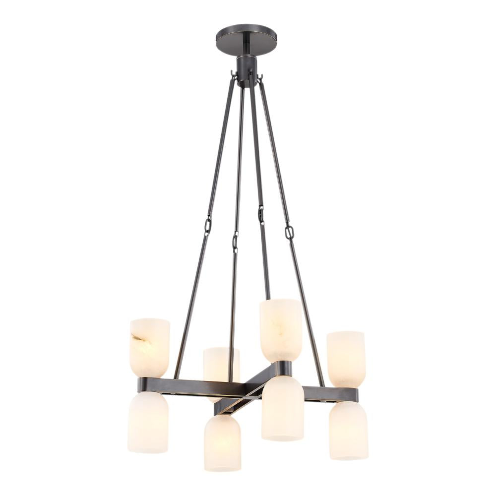 ALORA Lighting CH338822UBAR Chandeliers, Urban Bronze/Alabaster