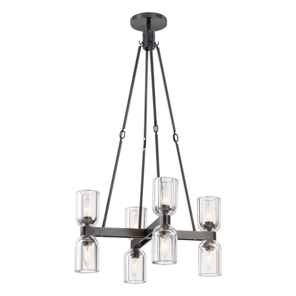 ALORA Lighting CH338822UBCC Chandeliers, 8 Lights, Clear Crystal/Urban Bronze