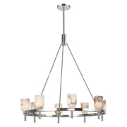 ALORA Lighting CH338836PNAR Chandeliers, 8 Lights, Polished Nickel/Alabaster
