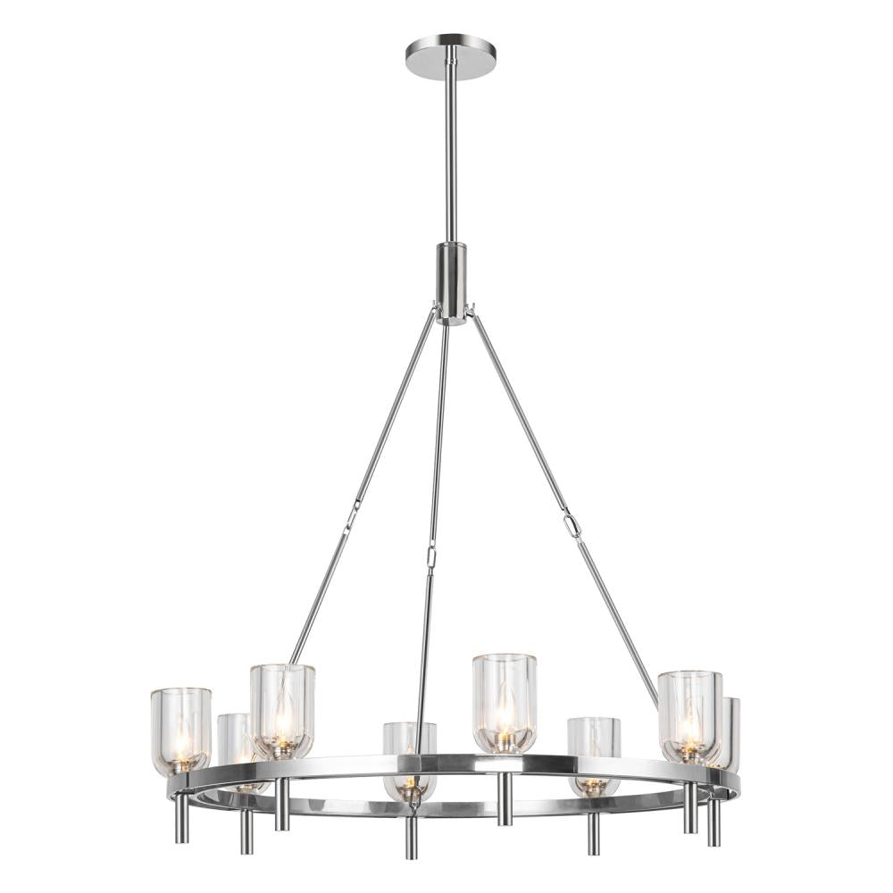 ALORA Lighting CH338836PNCC Chandeliers, 36-in Clear Crystal/Polished Nickel