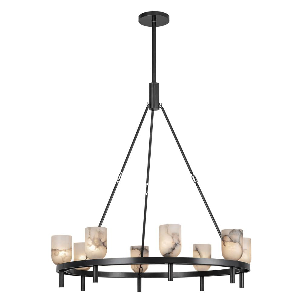 ALORA Lighting CH338836UBAR Chandeliers, Urban Bronze/Alabaster