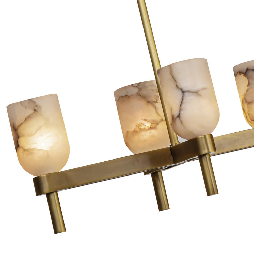 ALORA Lighting LP338052VBAR Linear Pendant, UL Damp Rated, Vintage Brass