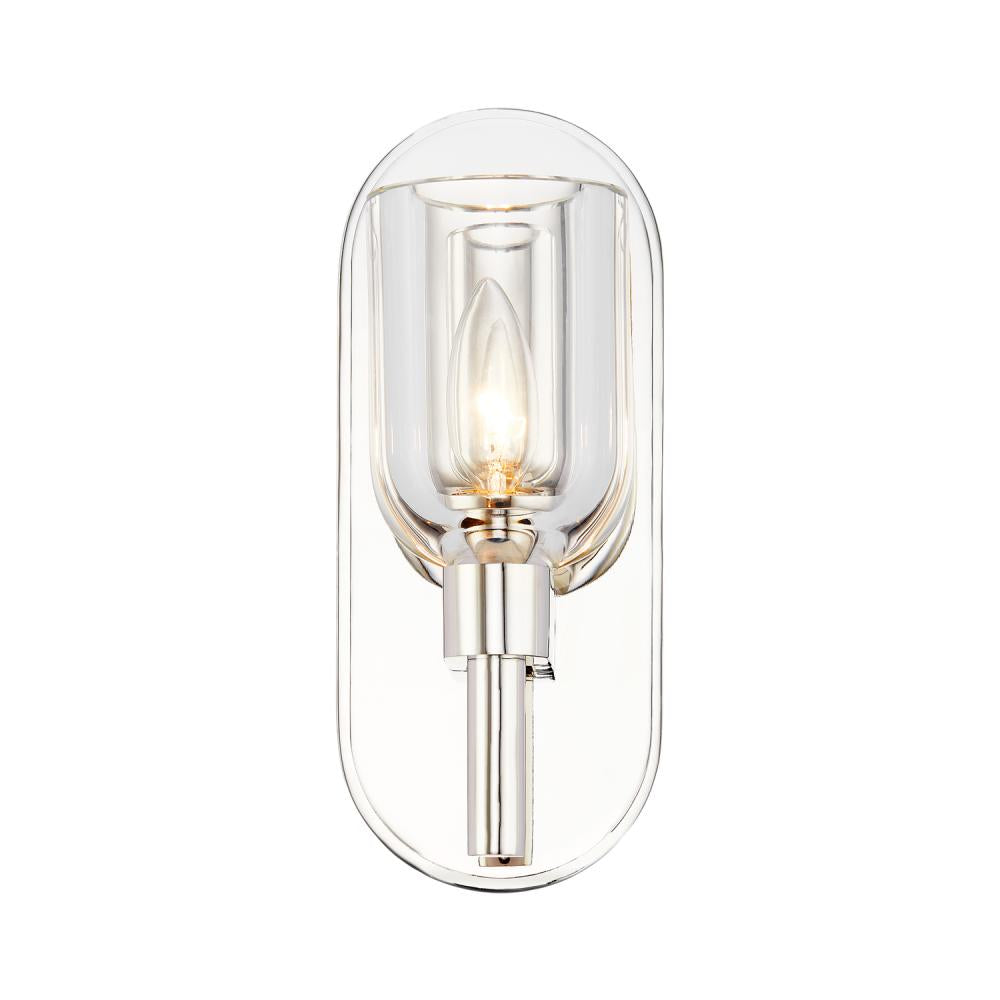 ALORA Lighting WV338101PNCC Wall/Vanity Light Fixture, UL Damp Rated, Polished Nickel