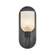 ALORA Lighting WV338101UBAR Lucian 9-in Wall/Vanity Light Fixture, Urban Bronze/Alabaster