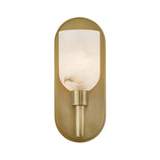 ALORA Lighting WV338101VBAR Wall/Vanity Light Fixture, UL Damp Rated, Vintage Brass/Alabaster