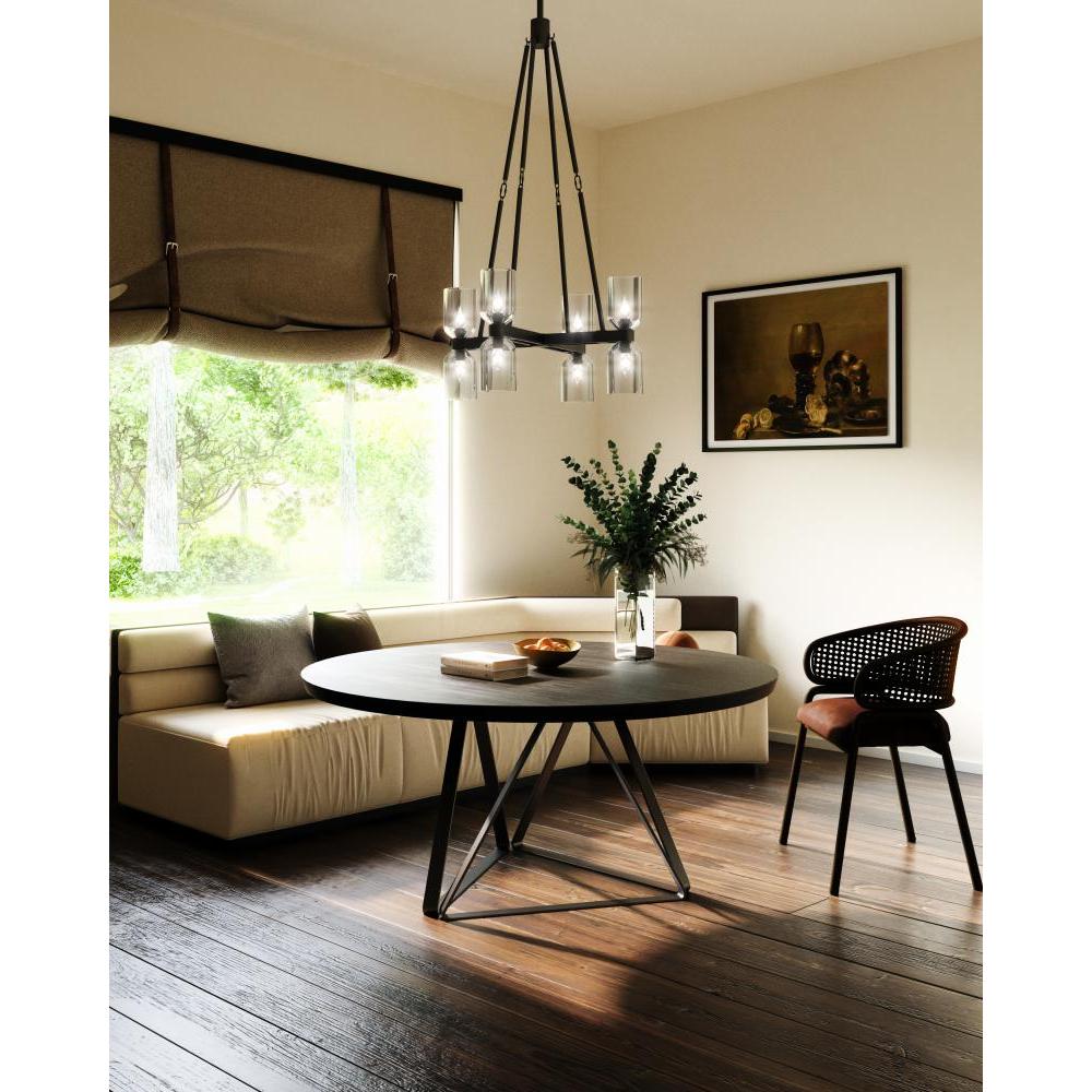 ALORA Lighting CH338822UBCC Chandeliers, 8 Lights, Clear Crystal/Urban Bronze