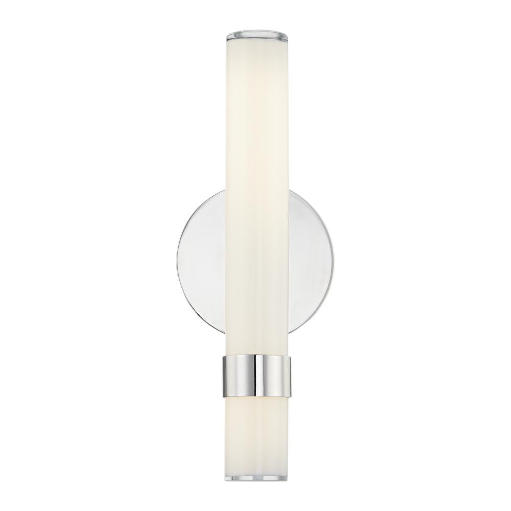 ALORA Lighting Madison WV324114PNGO Wall/Vanity Light Fixture, UL Damp Rated, Polished Nickel/Glossy Opal