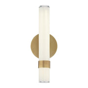 ALORA Lighting WV324114VBGO Madison LED Wall/Vanity Light Fixture, UL Damp Rated, Vintage Brass/Glossy Opal