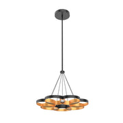 Kuzco Maestro CH90826-BK/BD LED Chandelier, UL Damp Rated, Black/Gold