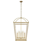 ALORA Lighting PD312224VB Manor Vintage Brass 8 Lights Pendant, UL Damp Rated, Vintage Brass