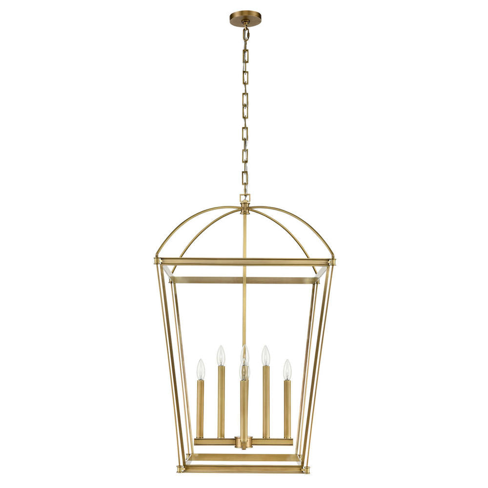 ALORA Lighting PD312224VB Manor Vintage Brass 8 Lights Pendant, UL Damp Rated, Vintage Brass