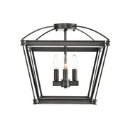 ALORA Lighting SF312204UB Manor Urban Bronze 4 Lights Semi Flush Mount, UL Damp Rated, Urban Bronze