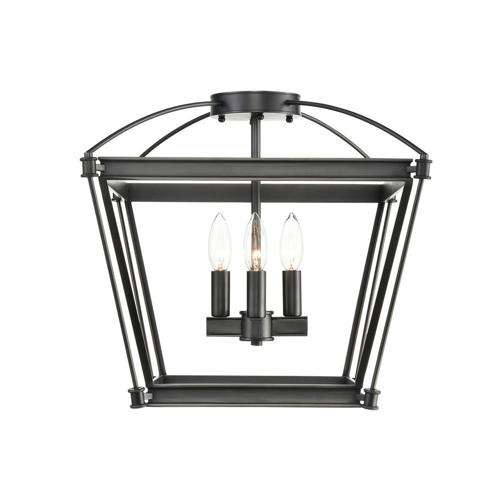 ALORA Lighting SF312204UB Manor Urban Bronze 4 Lights Semi Flush Mount, UL Damp Rated, Urban Bronze