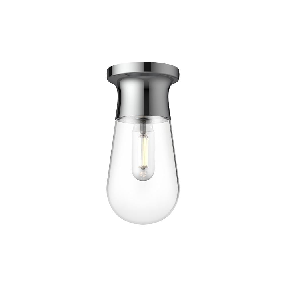 ALORA MOOD Lighting Marcel SF464001CH Semi Flush Mount, UL Damp Rated, Chrome