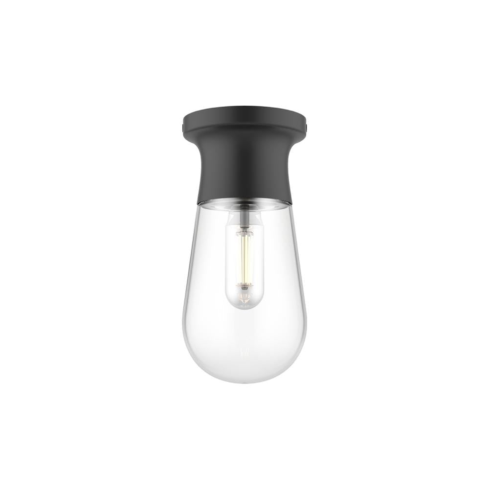 ALORA MOOD Lighting Marcel SF464001MB Semi Flush Mount Fixture, UL Damp Rated, Matte Black