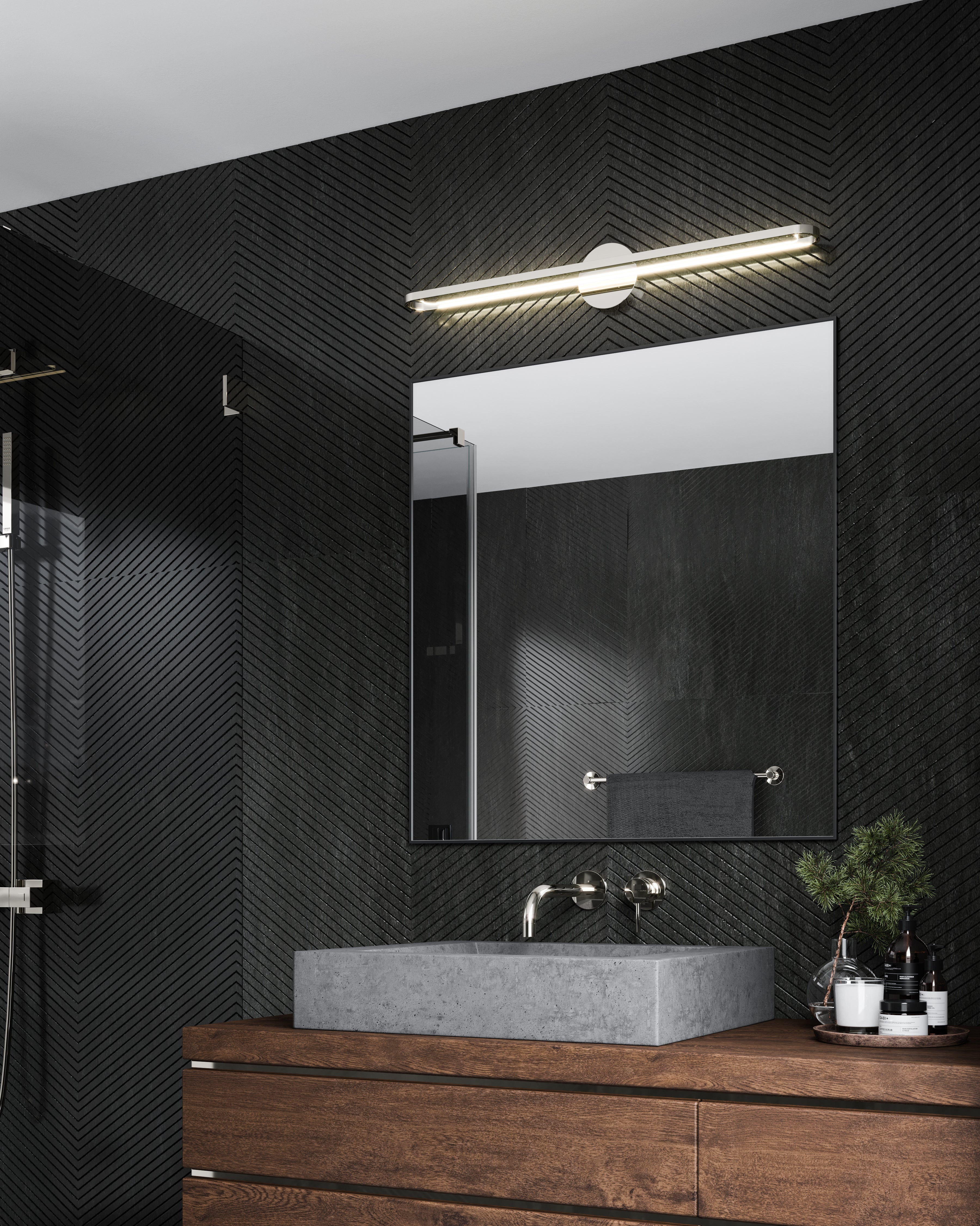 Kuzco Lighting VL63736-CH-UNV Vanity Light Fixture, UL Damp Rated, Chrome