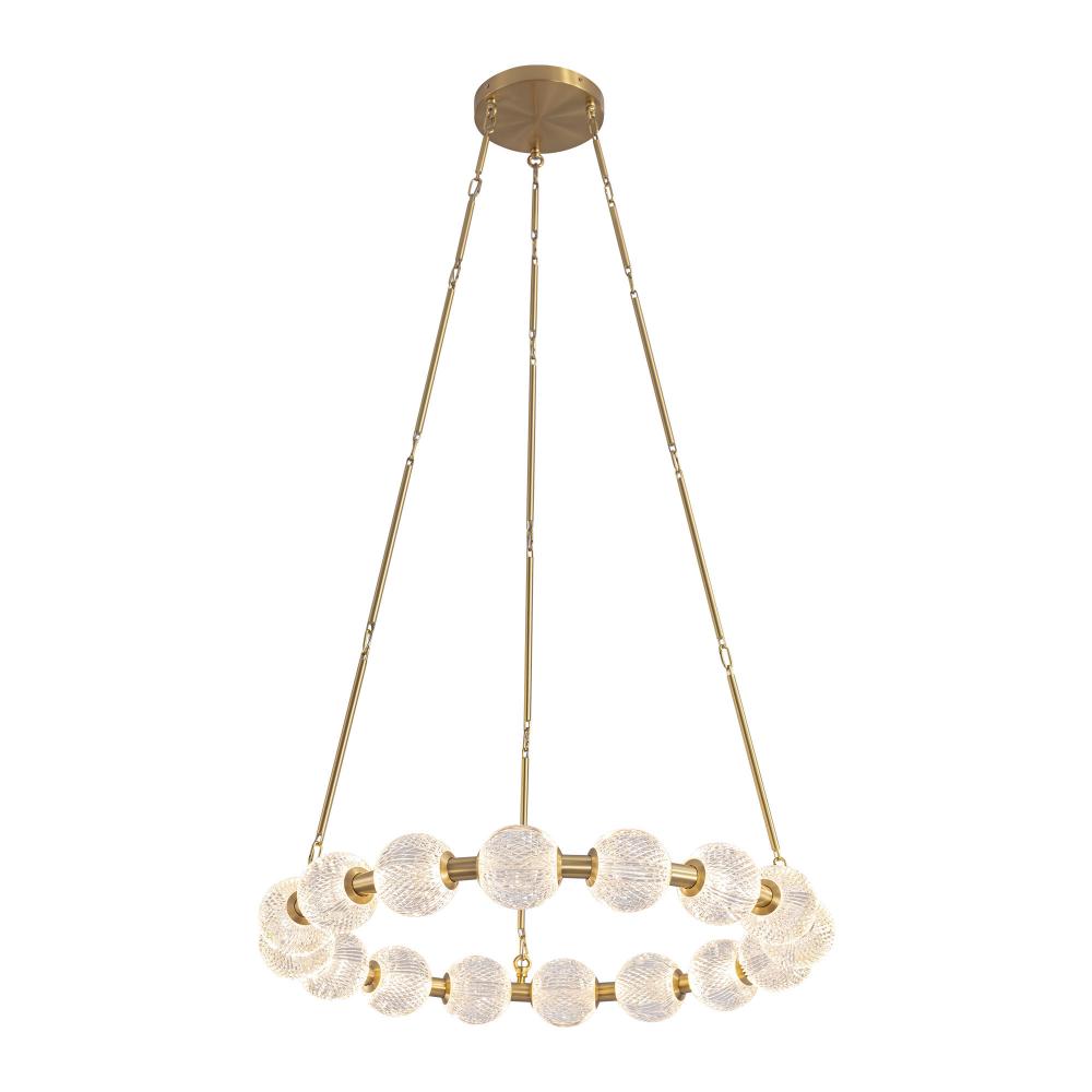 ALORA Lighting CH321032NB-UNV-010 Chandelier, LED, Natural Brass