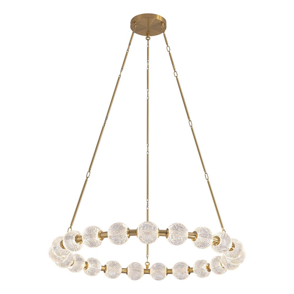 ALORA Lighting CH321041NB-UNV-010 Chandelier, LED, Natural Brass
