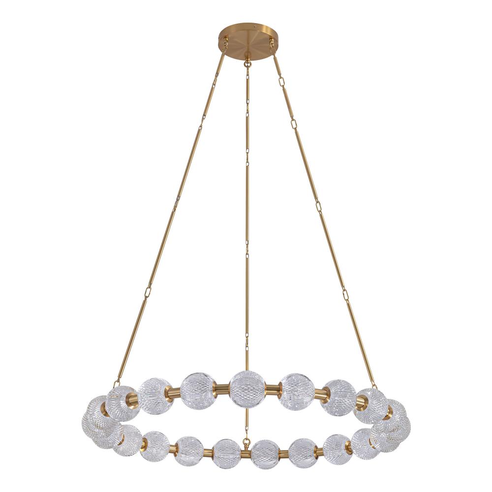 ALORA Lighting CH321041NB-UNV-010 Chandelier, LED, Natural Brass