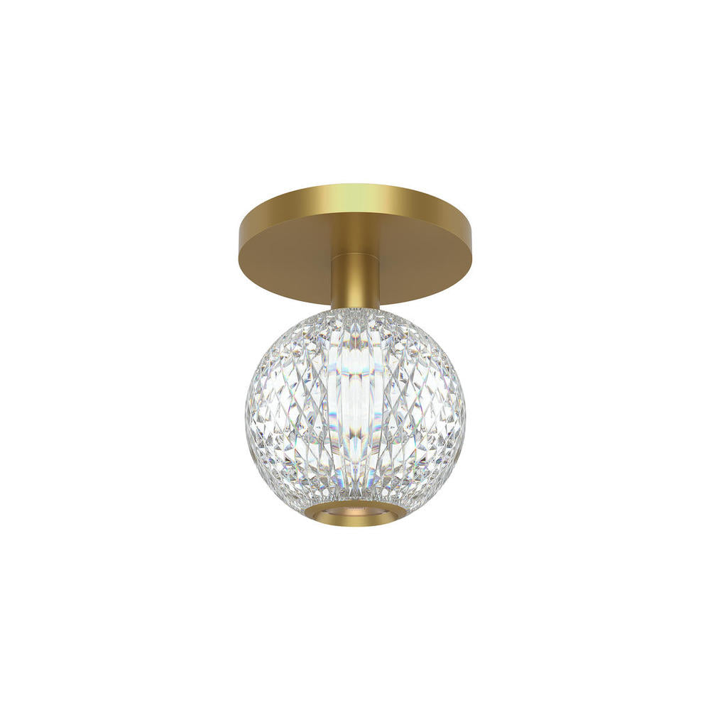 ALORA Lighting FM321201NB Flush Mount, UL Damp Rated, Natural Brass
