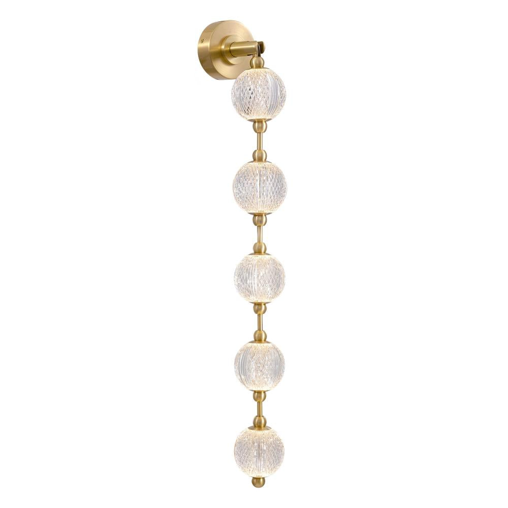 ALORA Lighting WV321005NB-UNV-010 Wall Vanity Light Fixture, UL Damp Rated, Natural Brass