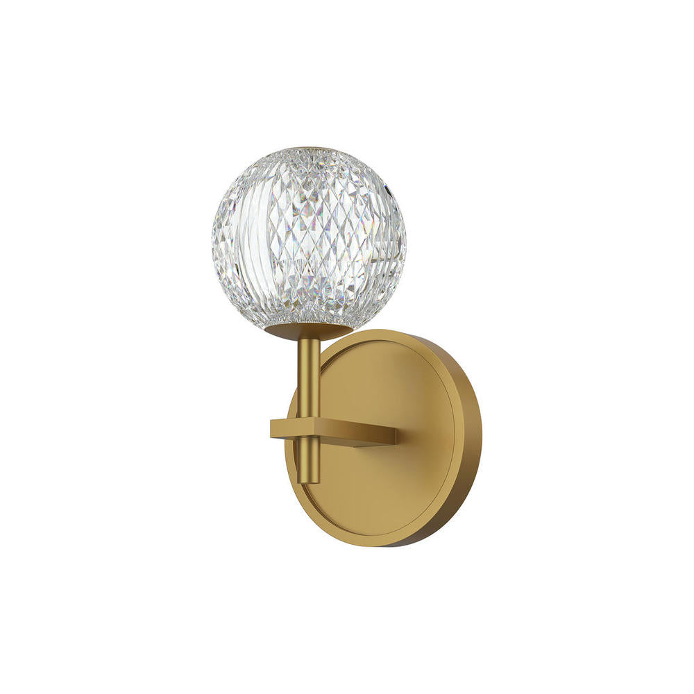 ALORA Lighting WV321201NB Vanity Light Fixture, UL Damp Rated, Natural Brass