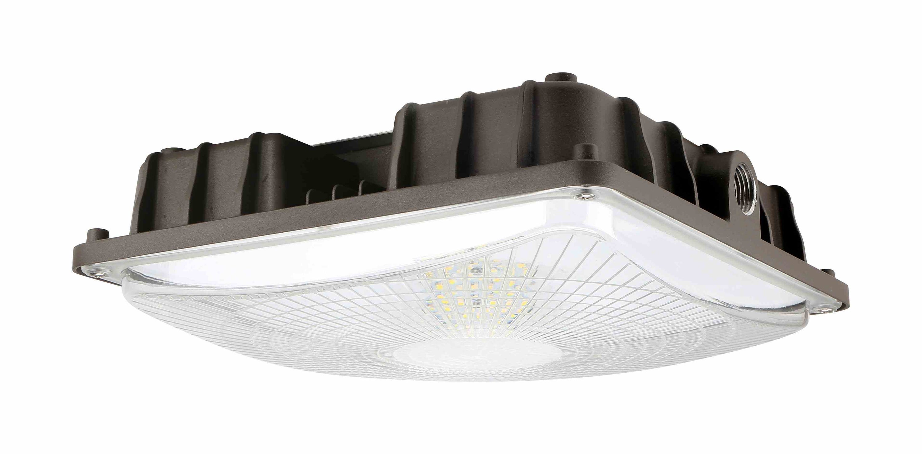 MCP05 LED Canopy Light 60W 8000LM 120-277VAC Ra70 5000K Clear Lens - Dark Bronze