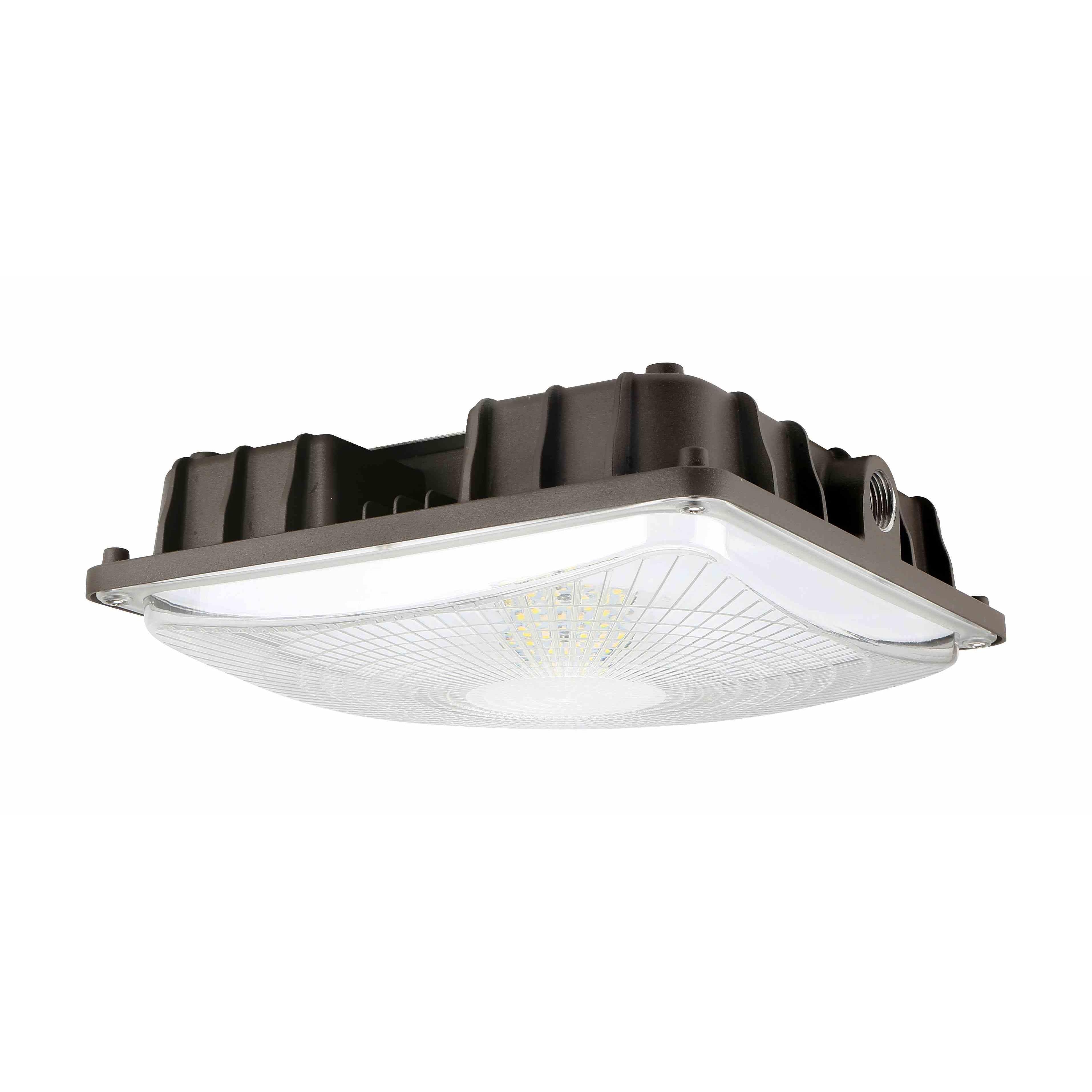MCP05 LED Canopy Light 60W 8000LM 120-277VAC Ra70 5000K Clear Lens - Dark Bronze