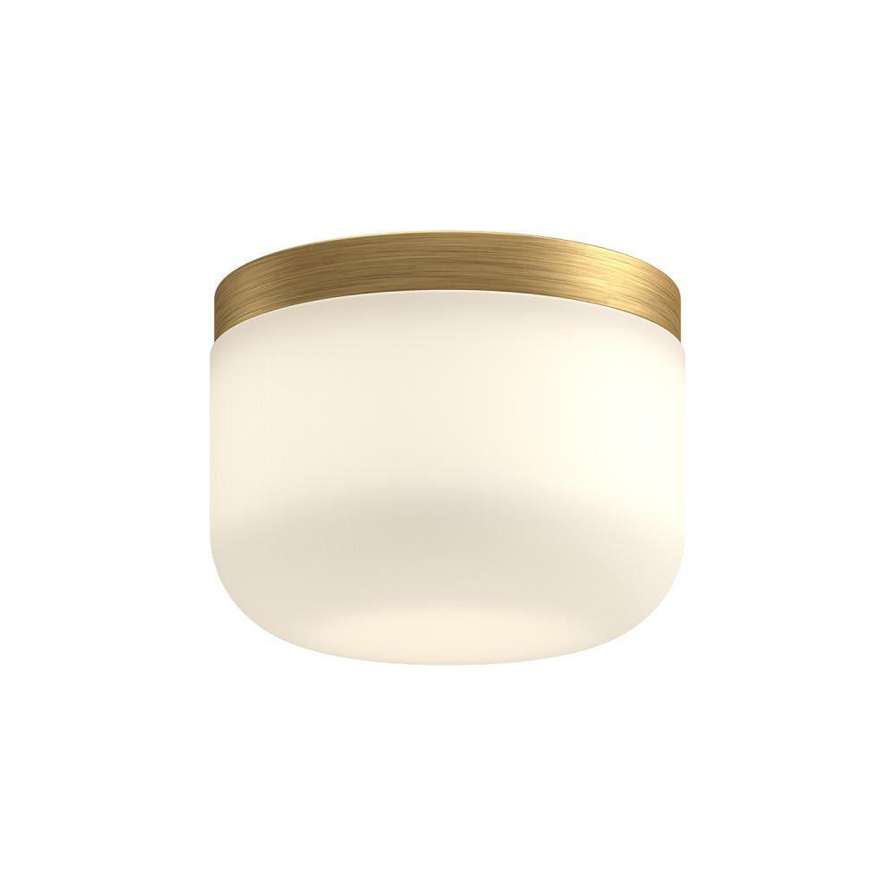 Kuzco Mel FM53005-BG/OP Flush Mount, UL Damp Rated, Brushed Gold/Opal Glass