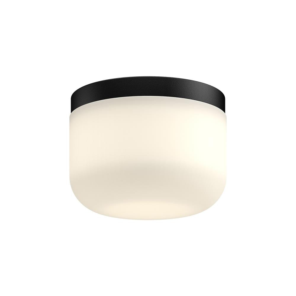 Kuzco FM53005-BK/OP Flush Mount, LED, Black/Opal Glass