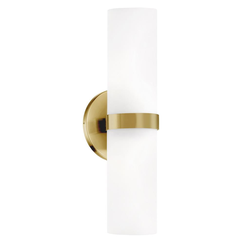 Kuzco Milano WS9815-BG Wall Sconce, UL Damp Rated, Brushed Gold