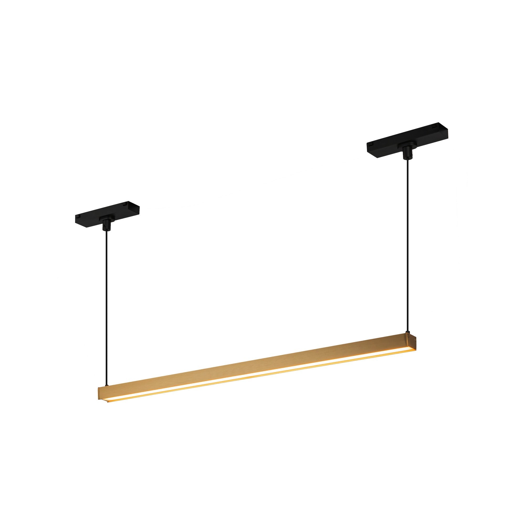 KUZCO Lighting . Mira 22-in Brushed Gold Trilo Track Linear PendantTrilo Track Linear Pendant, Brushed Gold