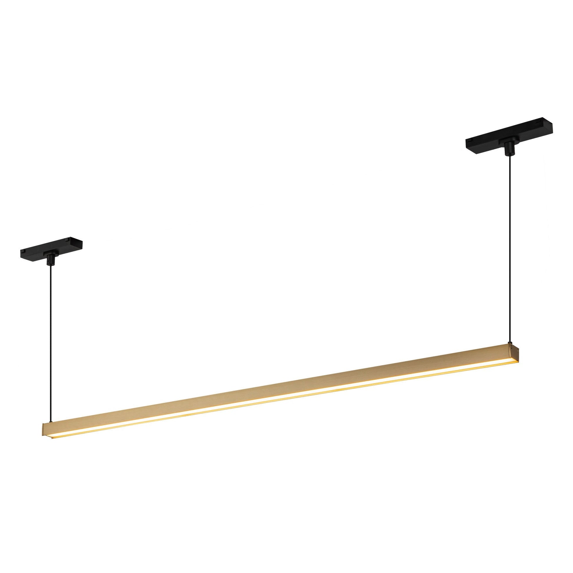 KUZCO Lighting . Mira 33-in Brushed Gold Trilo Track Linear PendantTrilo Track Linear Pendant, Brushed Gold