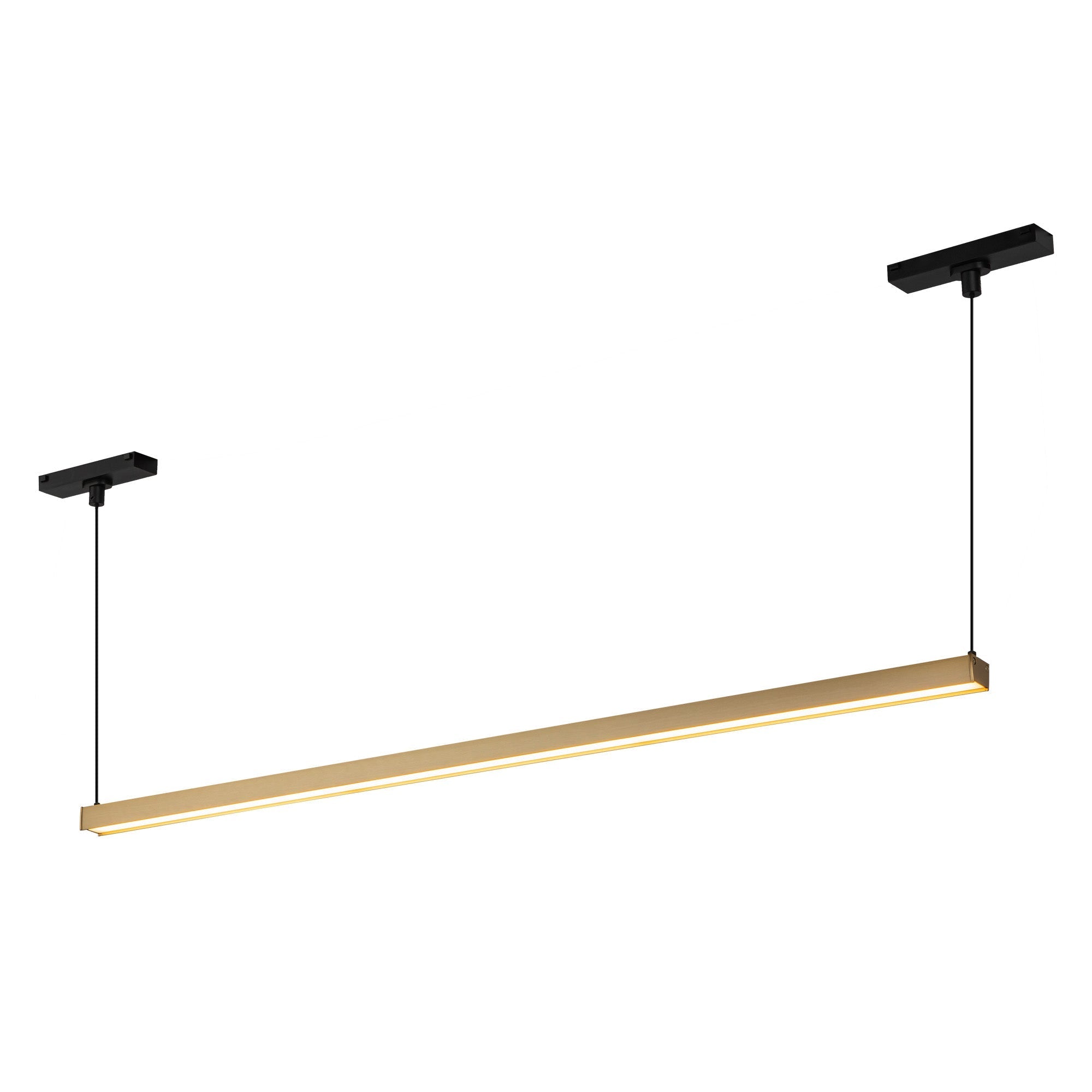 KUZCO Lighting . Mira 33-in Brushed Gold Trilo Track Linear PendantTrilo Track Linear Pendant, Brushed Gold