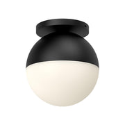 Kuzco Monae FM58310-BK/OP Flush Mount, Retro Style, Black/Opal Glass