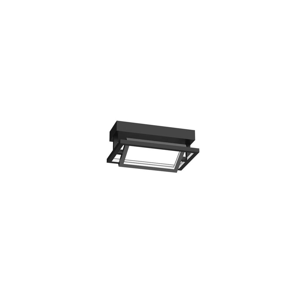 Kuzco Lighting SF16212-BK Mondrian 11-in Black LED Semi-Flush Mount, UL Damp Rated, Black