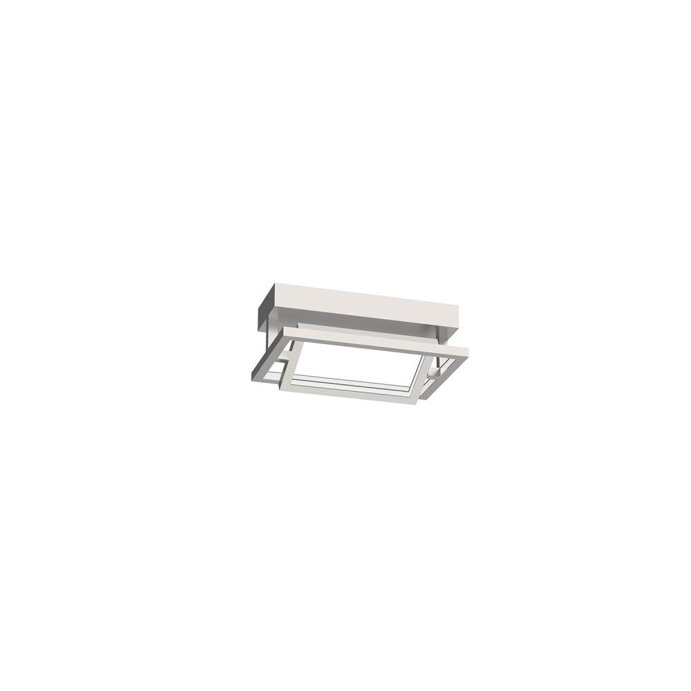 Kuzco Mondrian SF16212-BN Semi Flush Mount Fixture, UL Damp Rated, Brushed Nickel