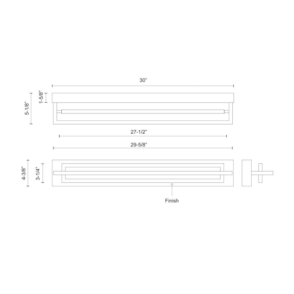 Kuzco Mondrian SF16230-BN Semi Flush Mount, UL Damp Rated, Brushed Nickel