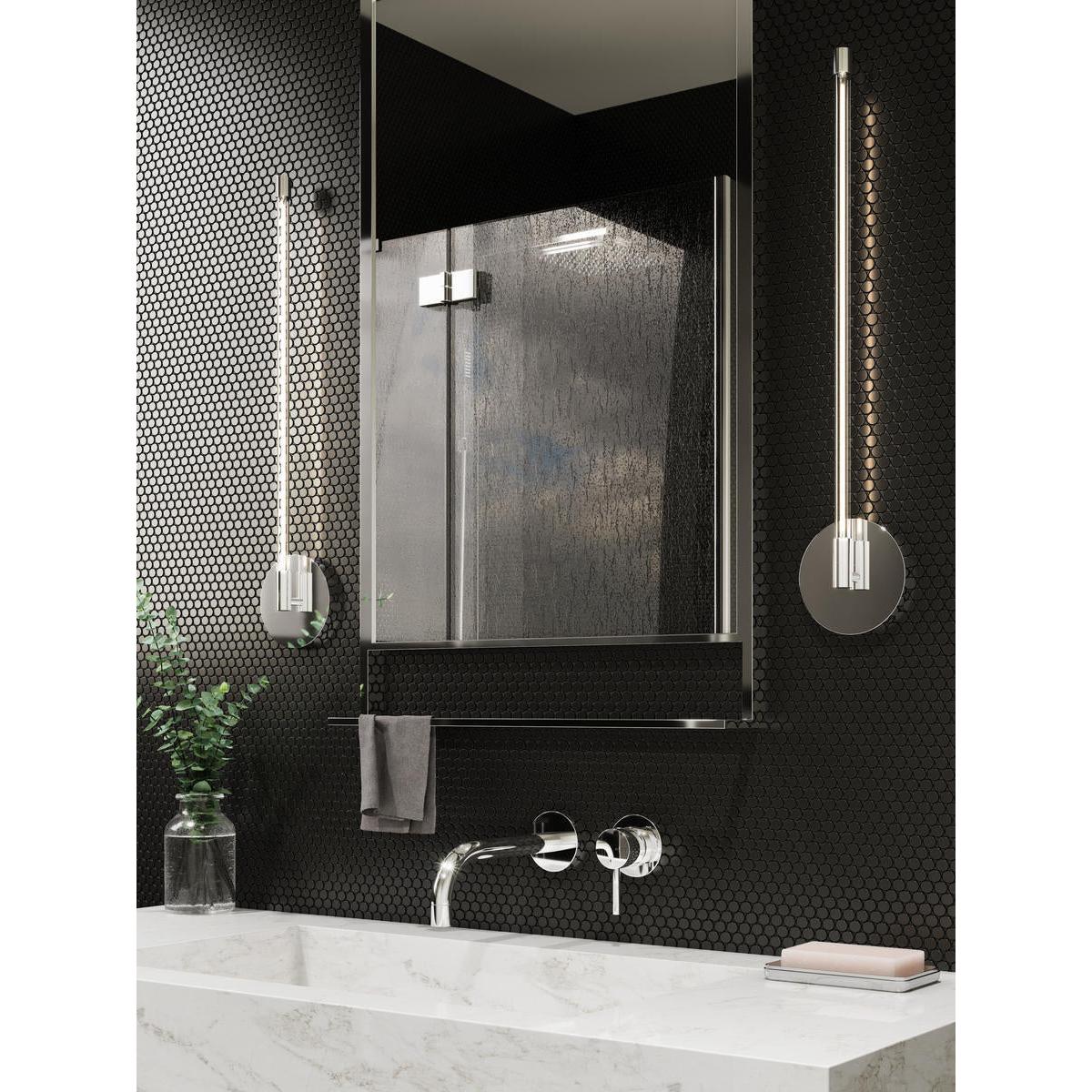 Kuzco Motif WS74122-CH Wall Sconce, LED, Chrome