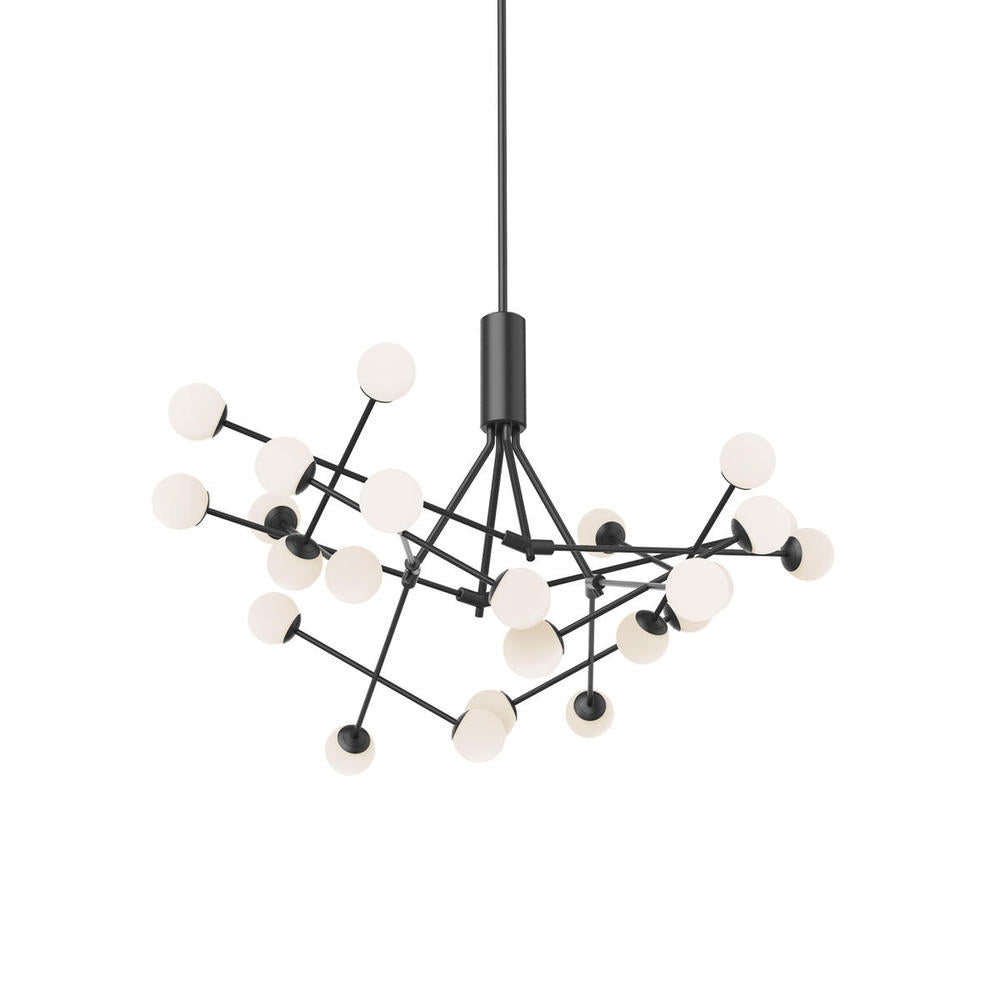 Kuzco Moto CH97139-BK Black LED Chandelier, UL Damp Rated, Black