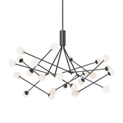 Kuzco Lighting CH97358-BK Moto 56-in Black LED Chandelier, UL Damp Rated, Black