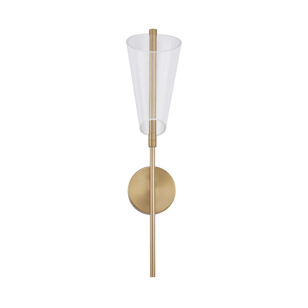 Kuzco Mulberry WS62524-BG/LG Wall Sconce, 24-in, LED, Brushed Gold/Light Guide