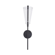 Kuzco Mulberry WS62524-BK/LG LED Wall Sconce, UL Damp Rated, Black/Light Guide