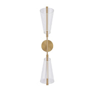 Kuzco Mulberry WS62629-BG/LG Wall Sconce, UL Damp Rated, Brushed Gold/Light Guide
