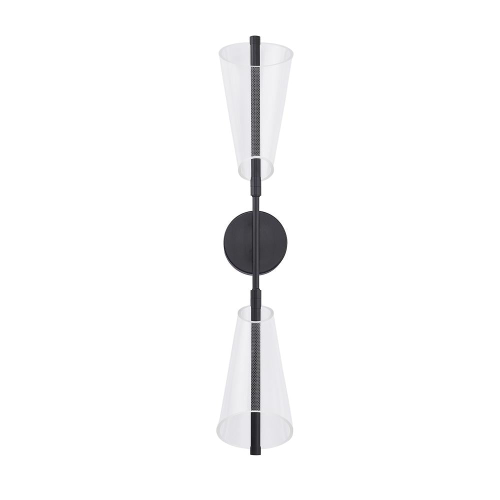 Kuzco Mulberry WS62629-BK/LG Wall Sconce, LED, Modern, Black/Light Guide