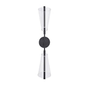Kuzco Mulberry WS62629-BK/LG Wall Sconce, LED, Modern, Black/Light Guide